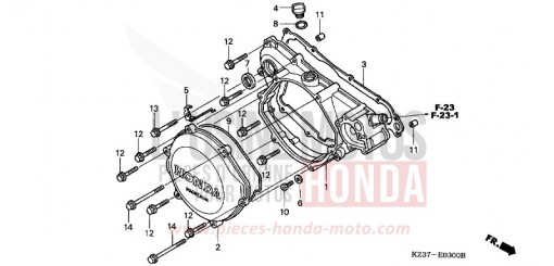 RIGHT CRANKCASE COVER CR250R7 de 2007